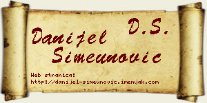 Danijel Simeunović vizit kartica